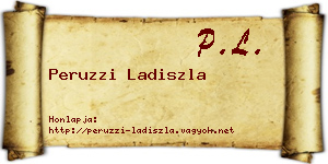 Peruzzi Ladiszla névjegykártya